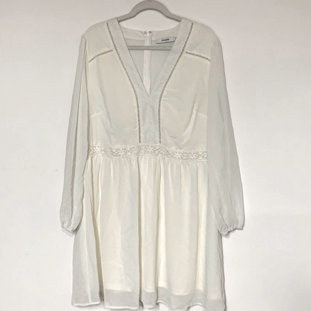JustFab white dress